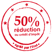 50% de réduction ou crédit d'impôt